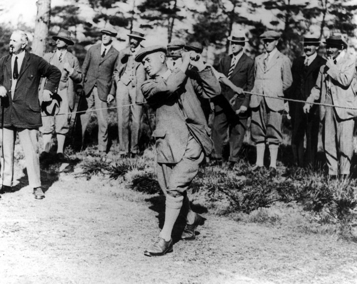 Harry Vardon competing in 1920