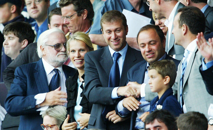 BATES WITH ABRAMOVICH AFTER THE CHELSEA SALE IN 2003