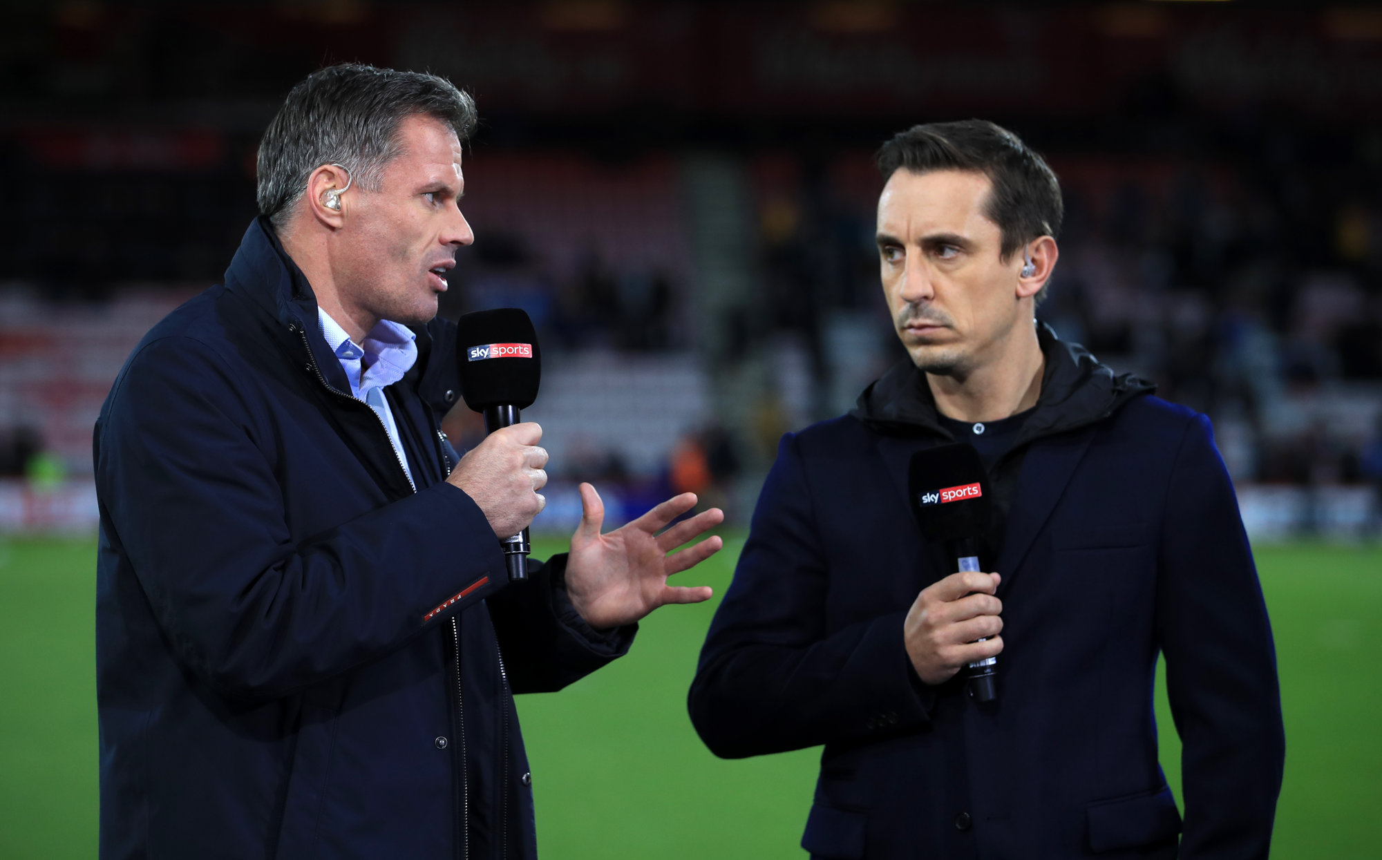 Fans spot Sky Sports blunder as Jamie Carragher and Gary Neville tear apart  Everton - Daily Star