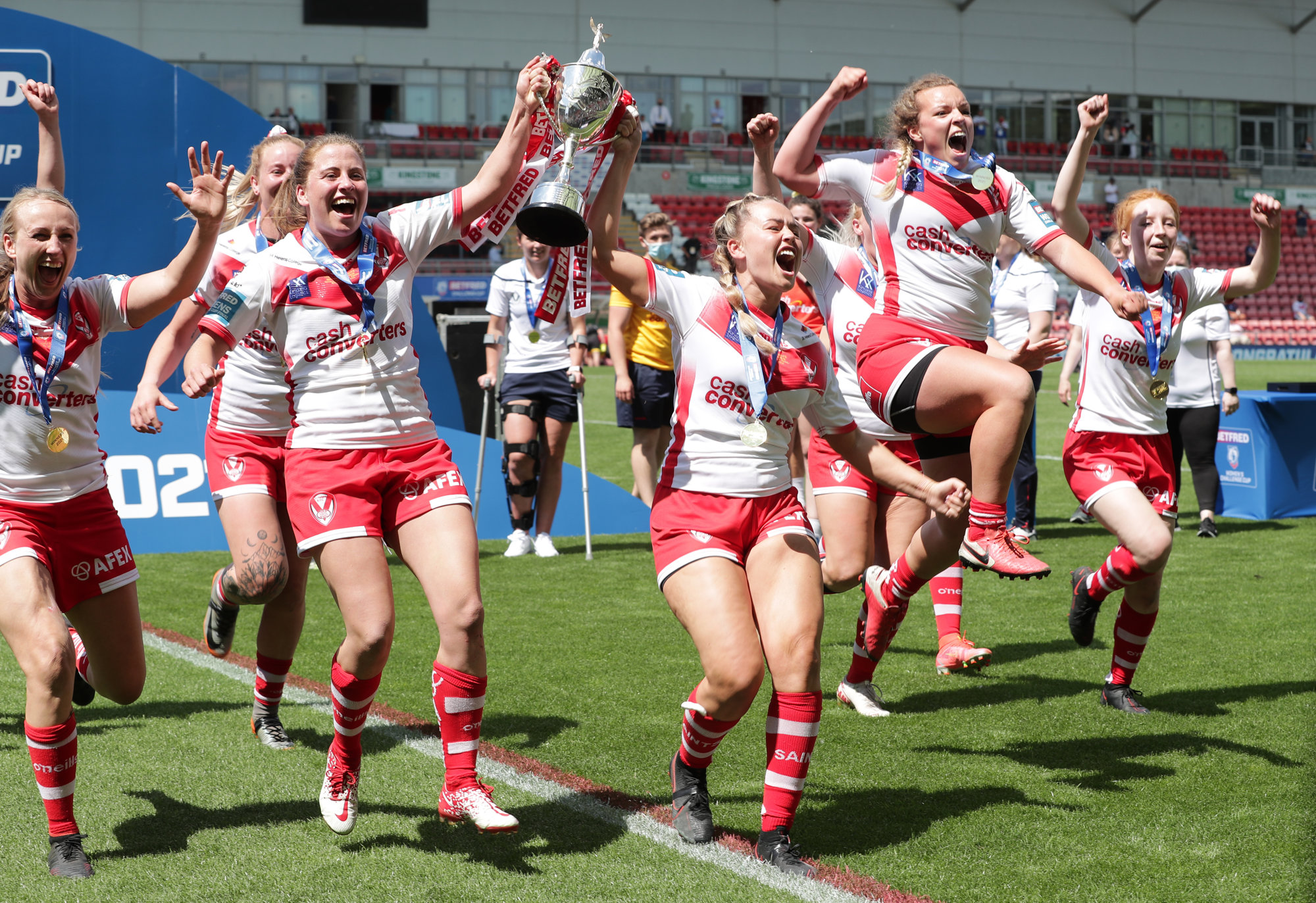 St Helens Overwhelm York To Win First Betfred Women's Challenge Cup